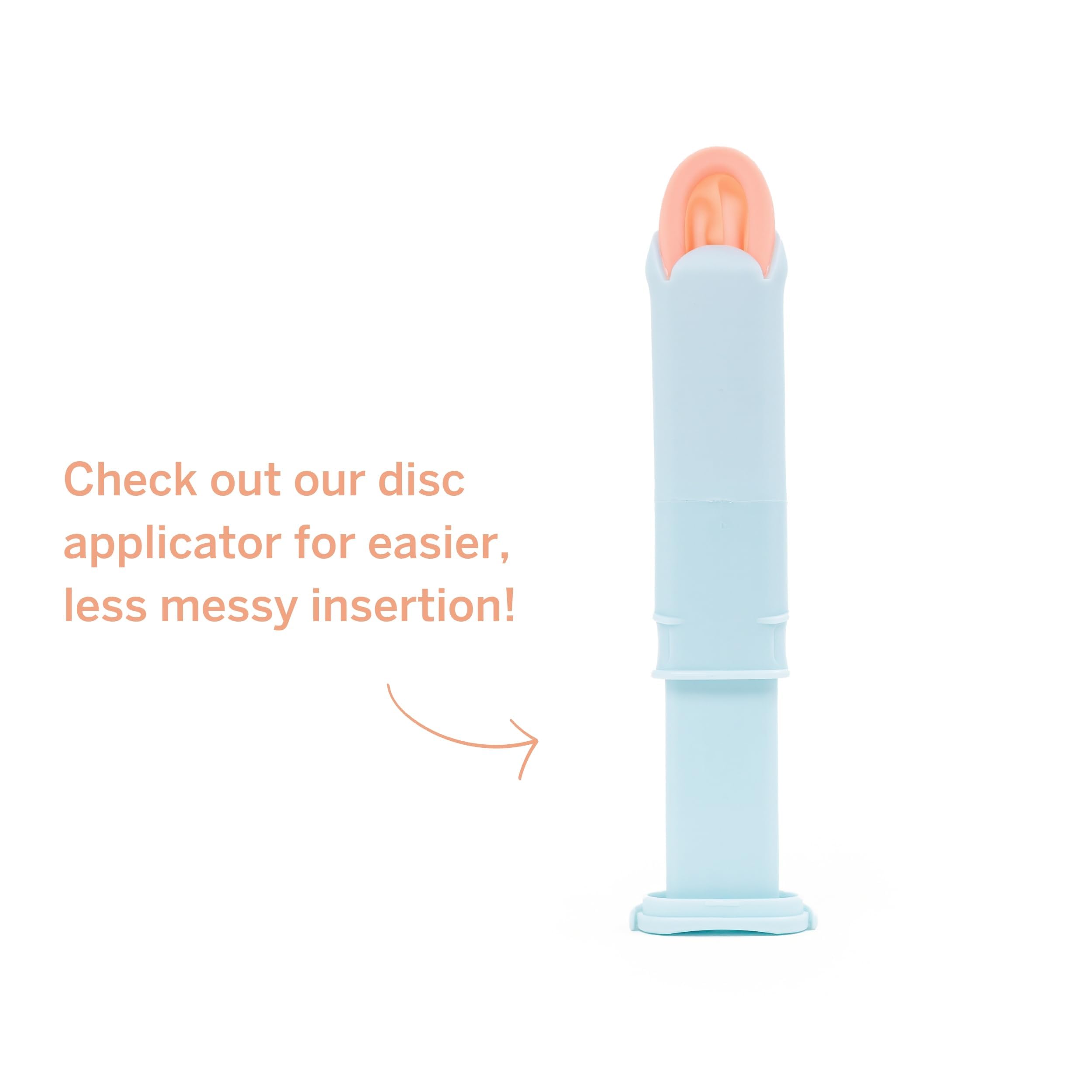 Pixie Disc size guide highlights fit options for varying cervix heights