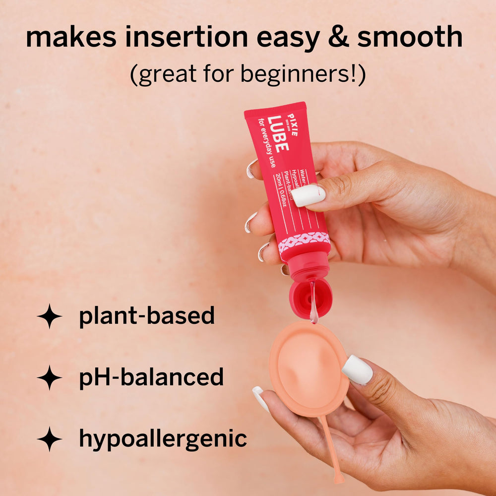 Pixie Lube bottle image suggesting smooth lubrication for comfortable use