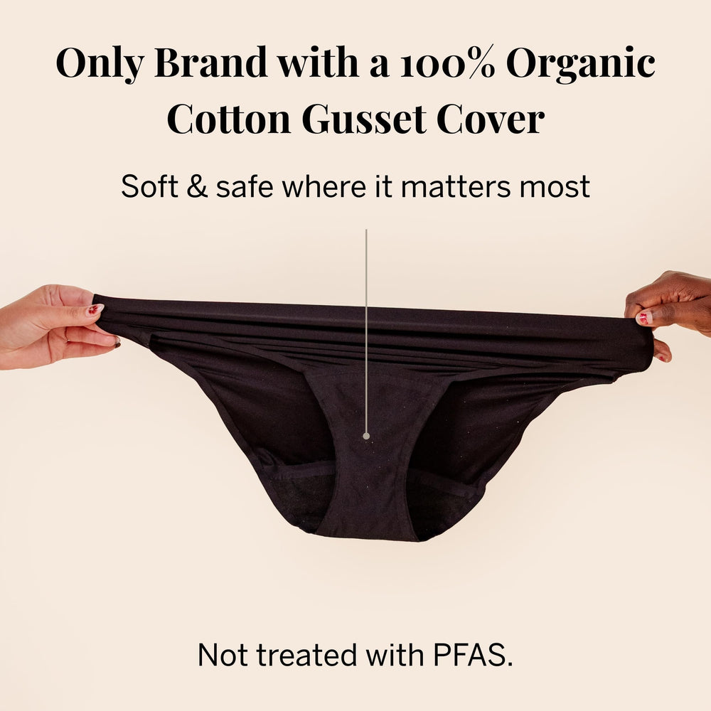 Pixie Period Underwear BloatFit stretch for flexible fit on bloated days