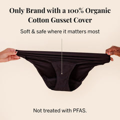 Pixie Period Underwear BloatFit stretch for flexible fit on bloated days