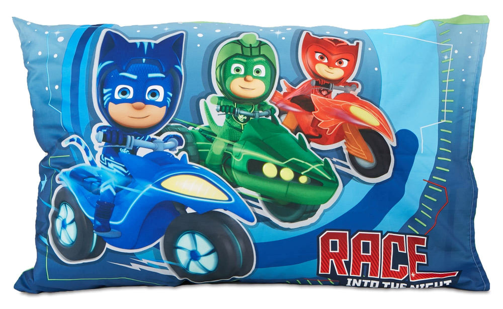 PJ Masks display of the bedroom setup with time to save the day theme