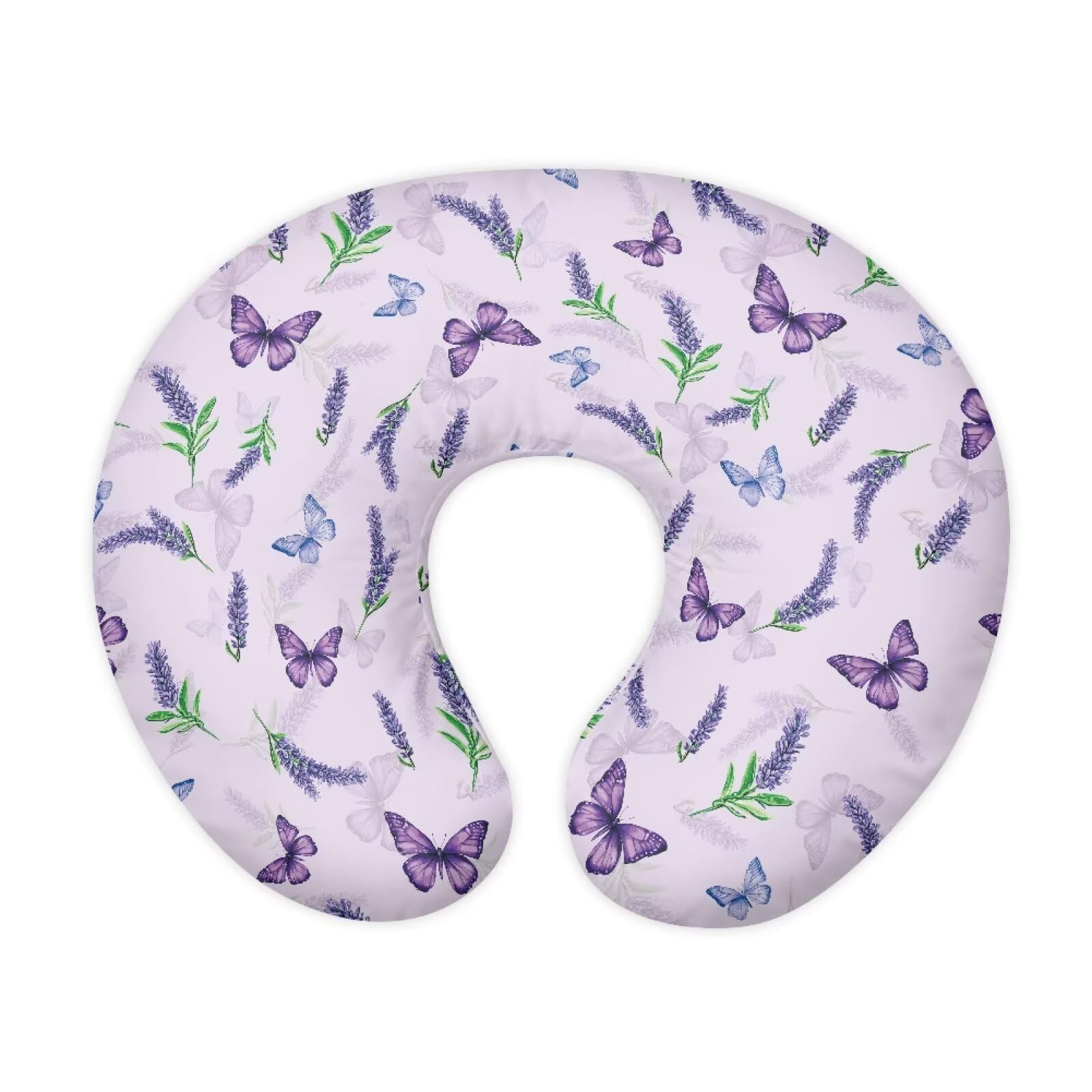 PJHEQOXE nursing pillow cover in lavender butterfly closeup with soft fabric