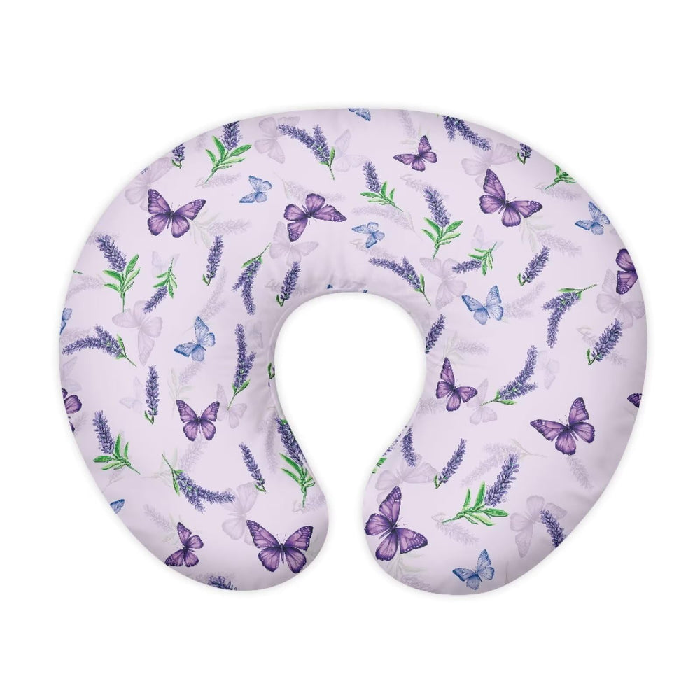 PJHEQOXE nursing pillow cover in lavender butterfly closeup with soft fabric