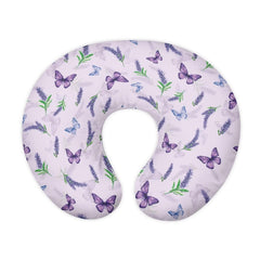 PJHEQOXE nursing pillow cover in lavender butterfly closeup with soft fabric