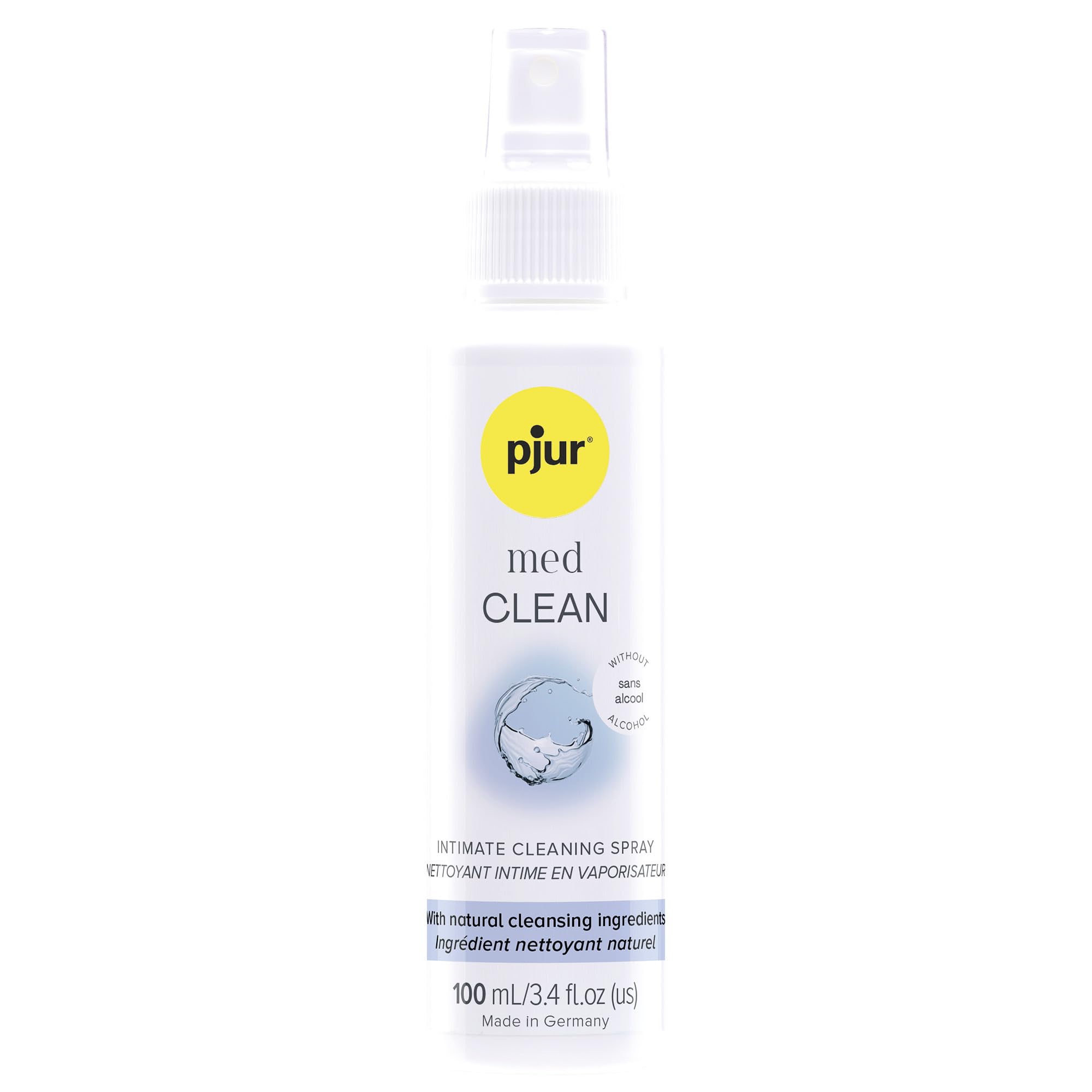 pjur med Clean Spray bottle for gentle alcohol-free intimate cleansing.