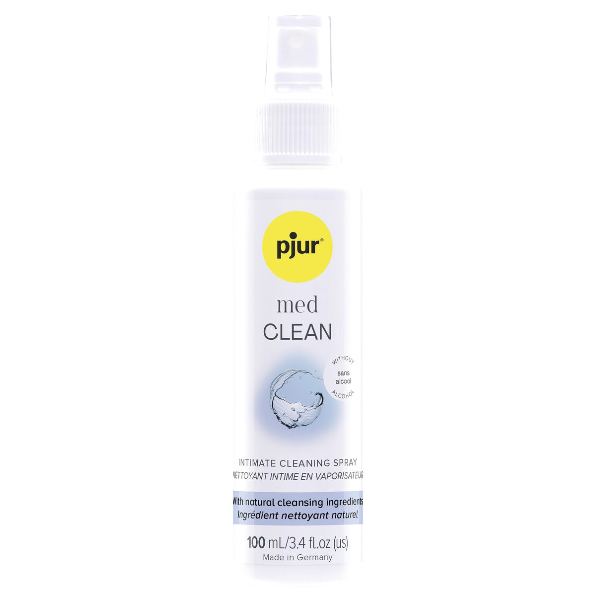 pjur med Clean Spray bottle for gentle alcohol-free intimate cleansing.