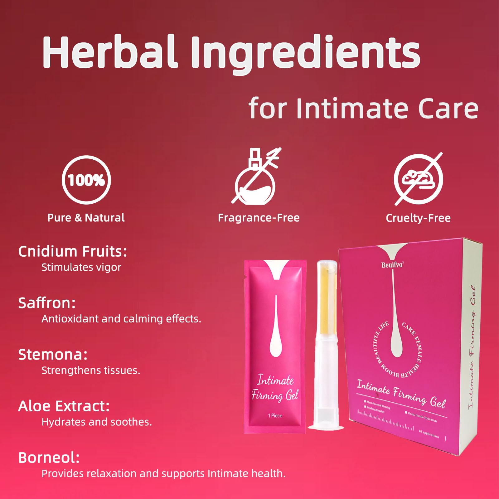 Plant-based firming gel hyaluronic-acid formula delivers lasting moisture.