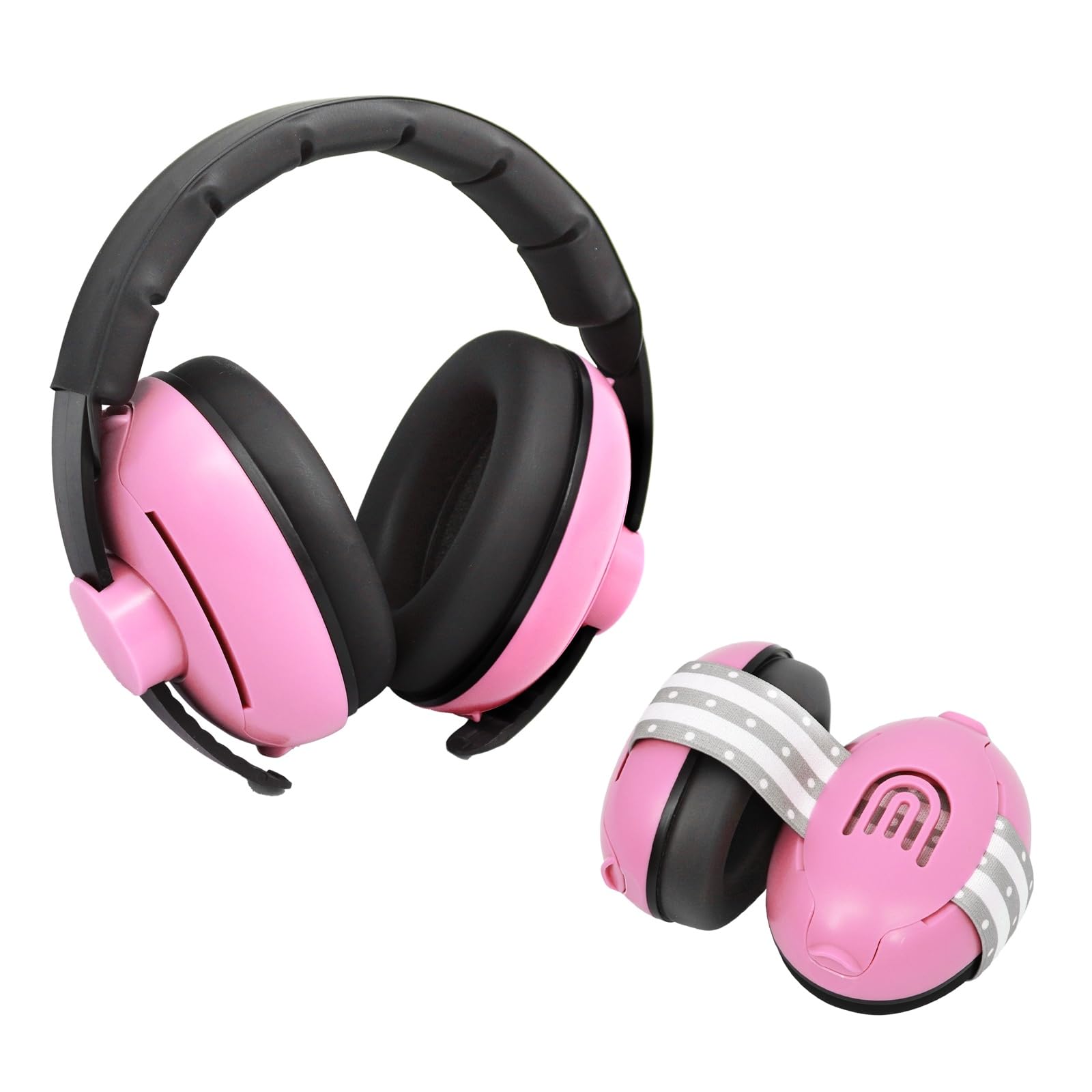 PLANTURECO 2-in-1 headphones with rainbow accents for gentle noise reduction on babies