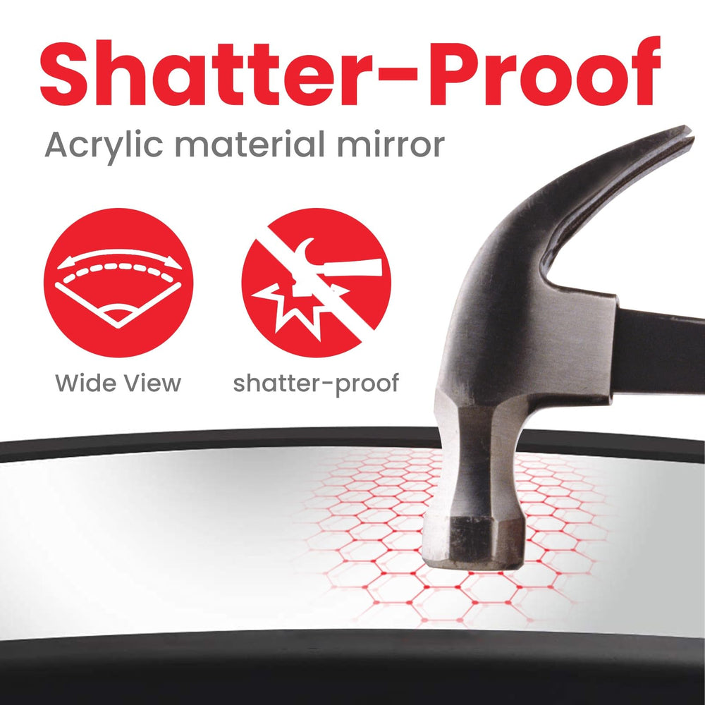Plantureco shatterproof mirror stays durable during car rides.