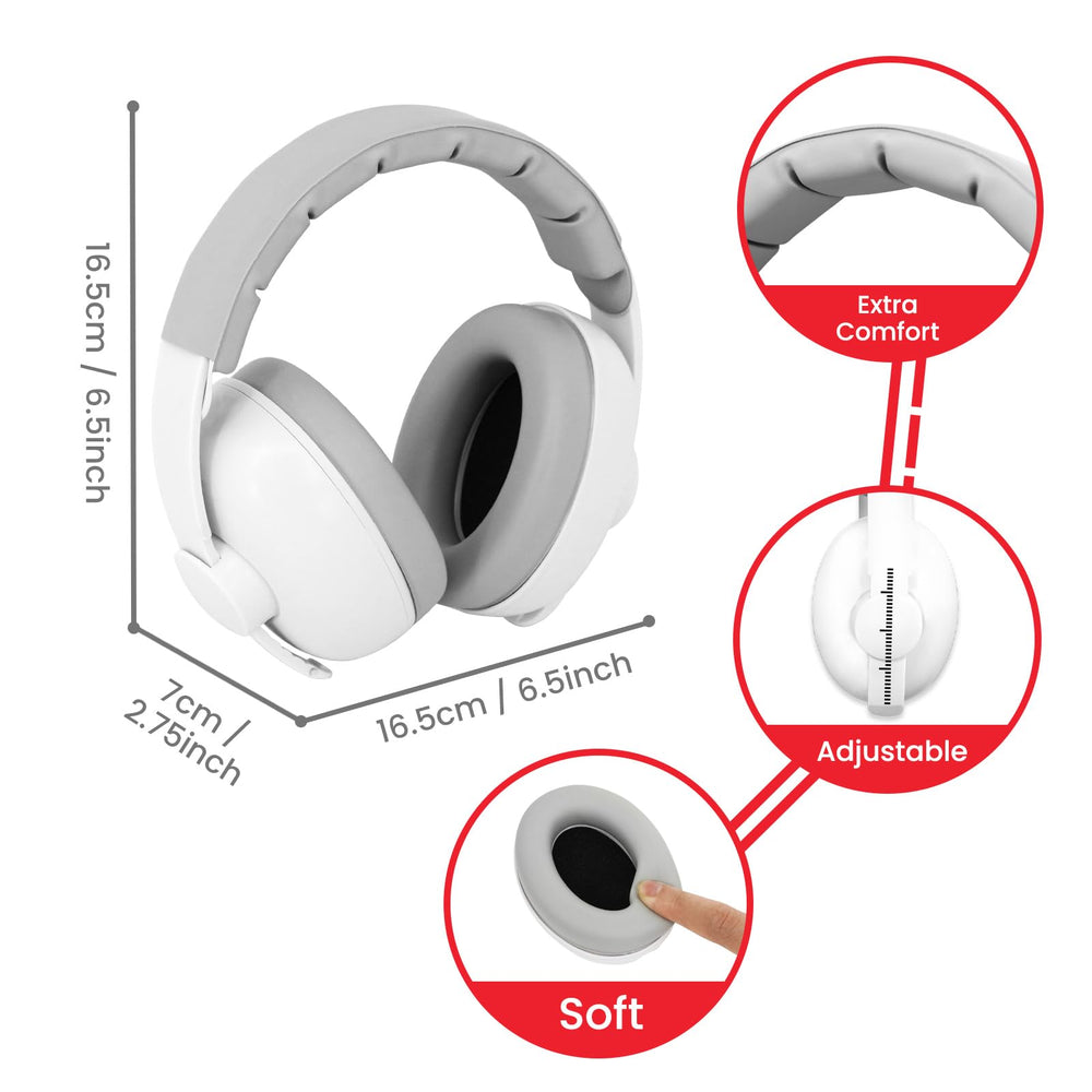PLANTURECO Baby Headphones adjustable headband closeup for secure fit.