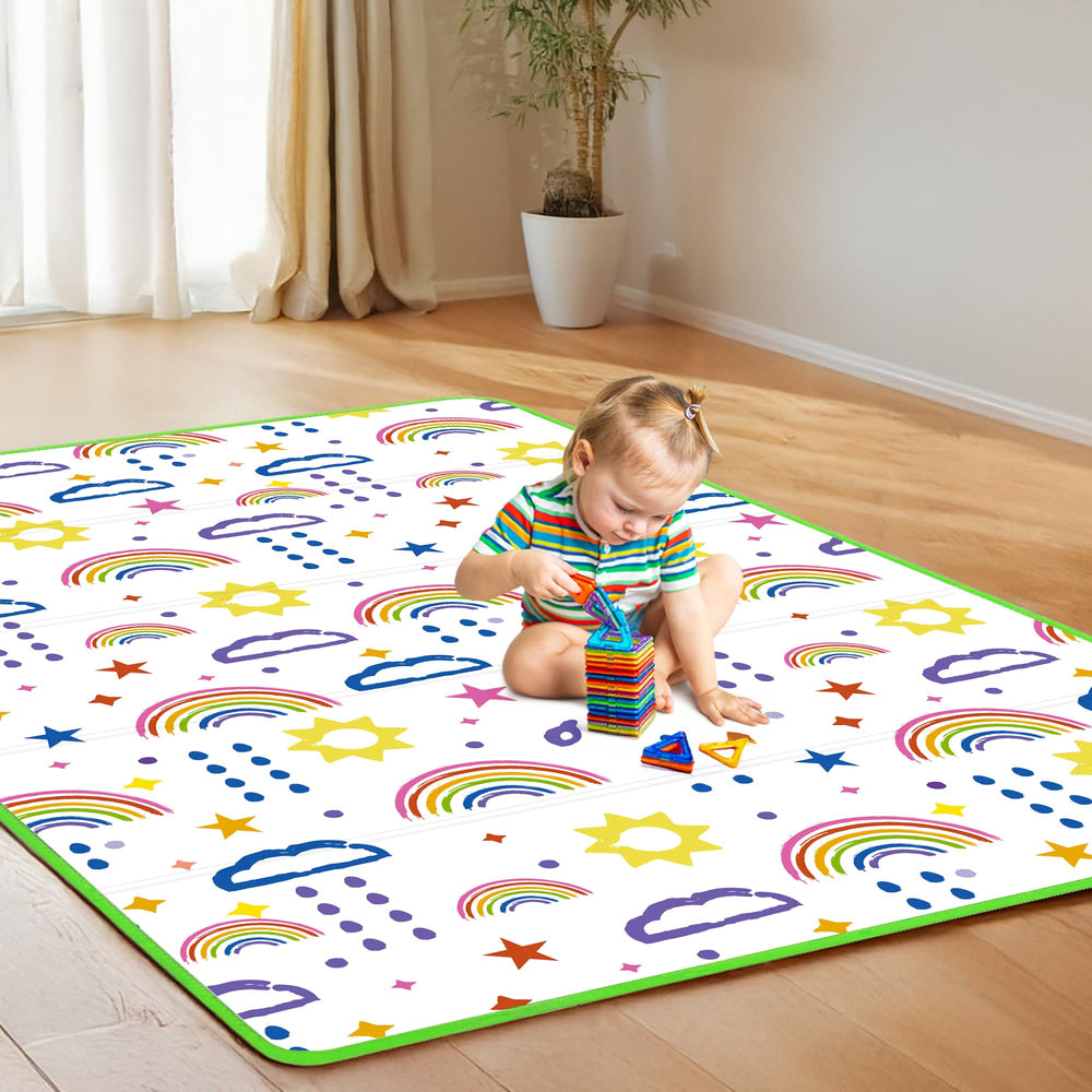 PLASKIDY baby play mat foldable foam for easy transport.