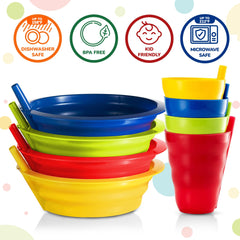 PLASKIDY kids straw cups with built-in straws promote easy sipping for kids