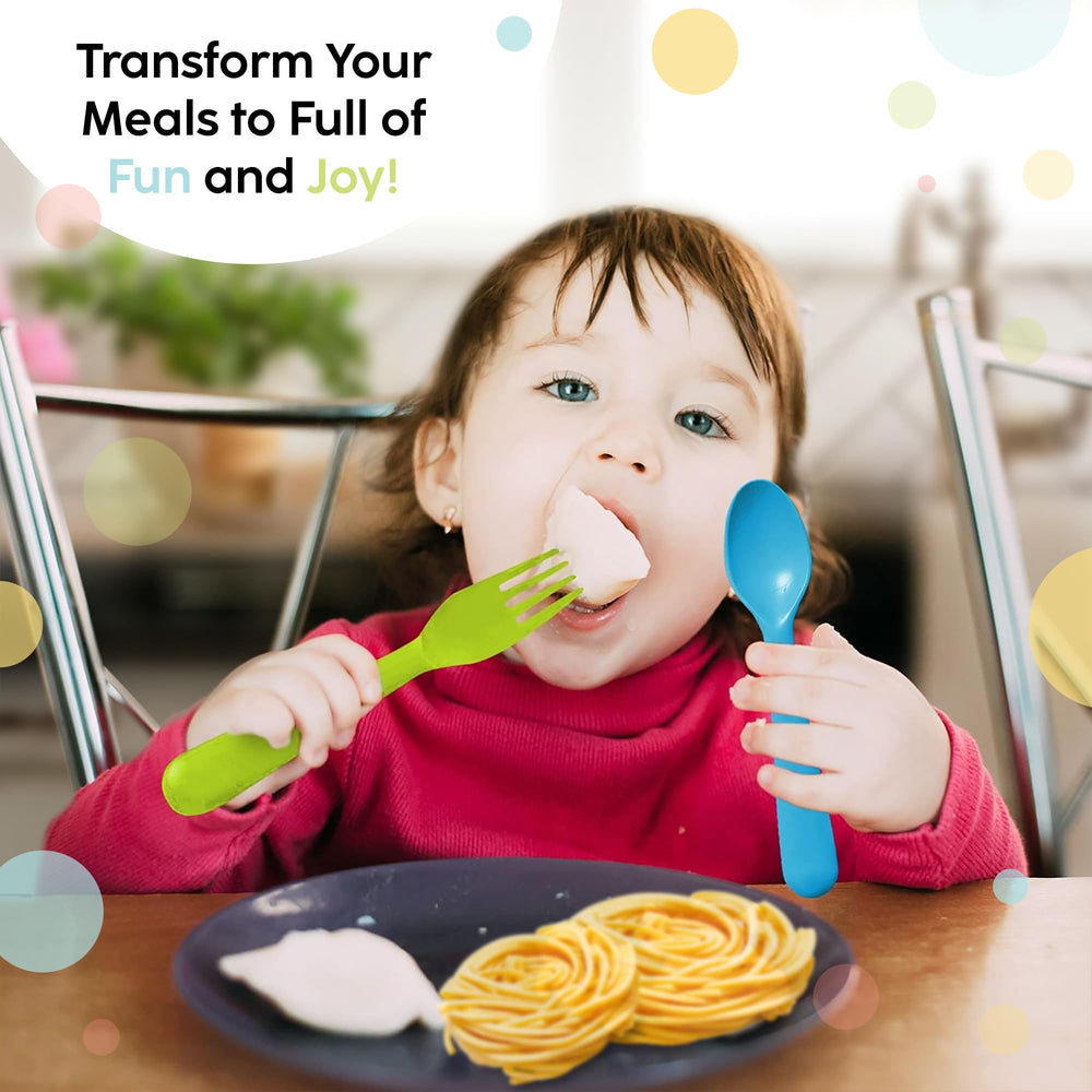 Plaskidy top-rack dishwasher-safe forks ease post-meal cleanup.
