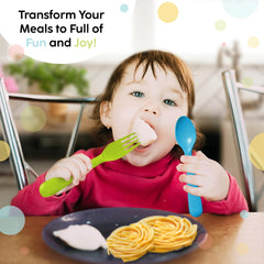 Plaskidy top-rack dishwasher-safe forks ease post-meal cleanup.