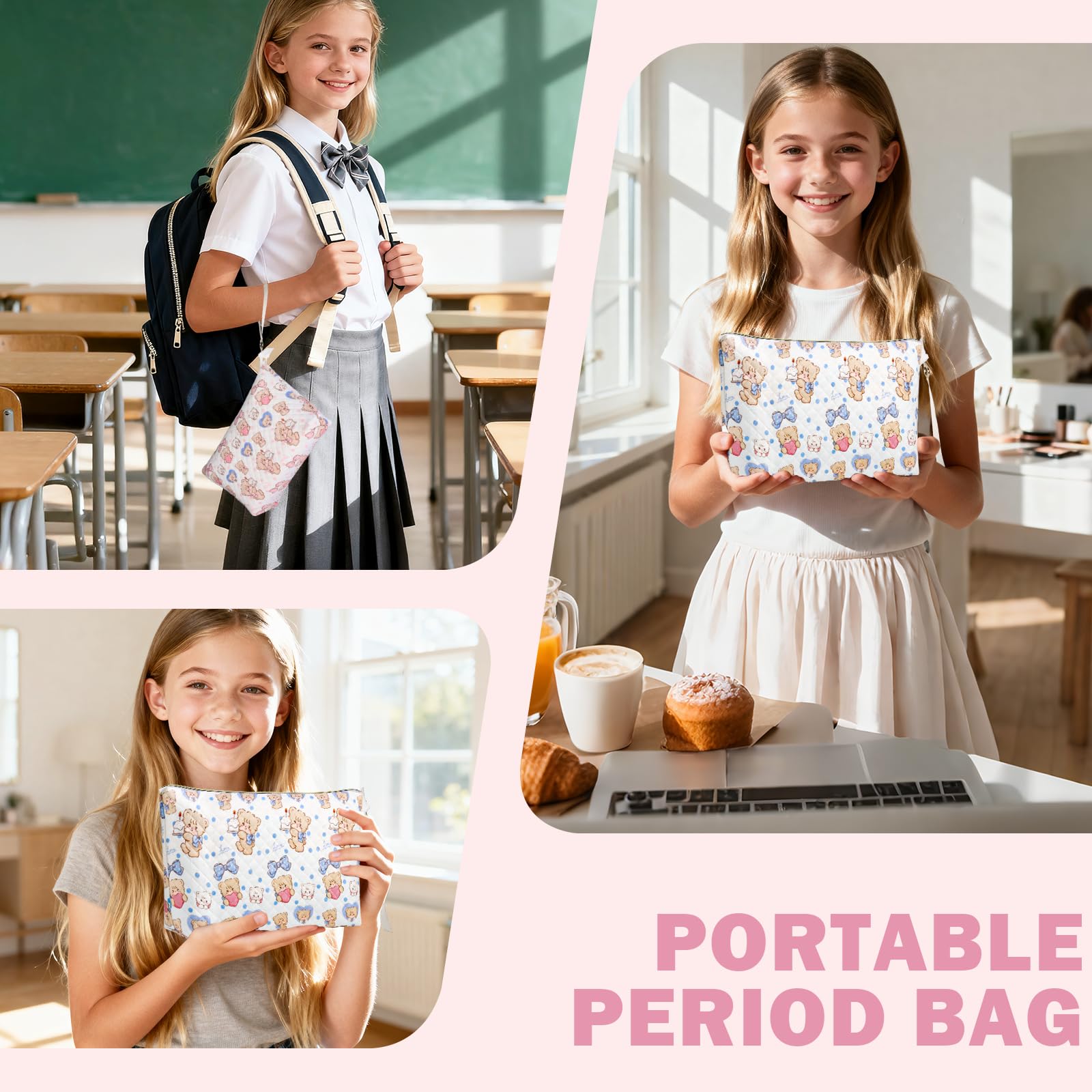 Playexen bow-tie quilted design adds charm while organizing essentials
