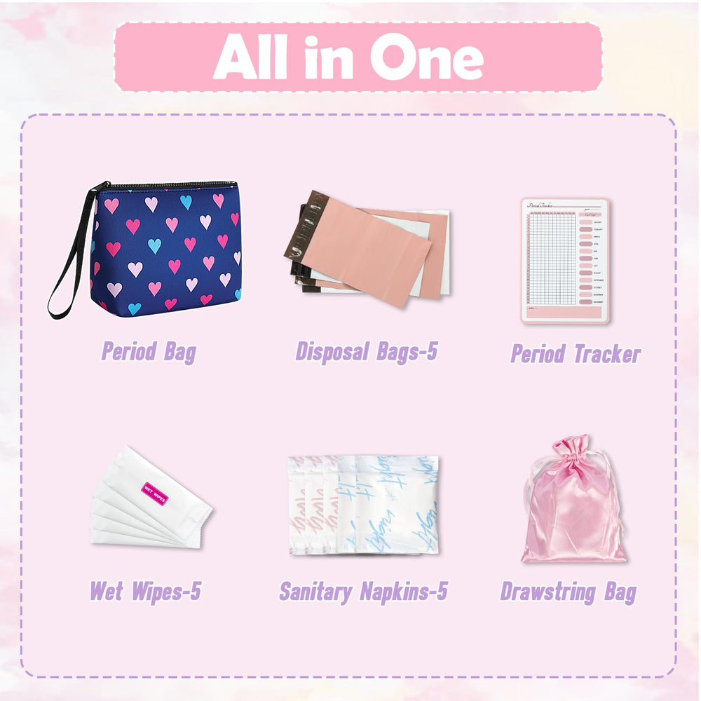 Playexen neoprene period bag compact size fits easily in a purse