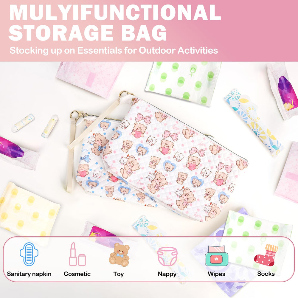 Playexen sanitary napkin pouch in canvas feels soft and durable.