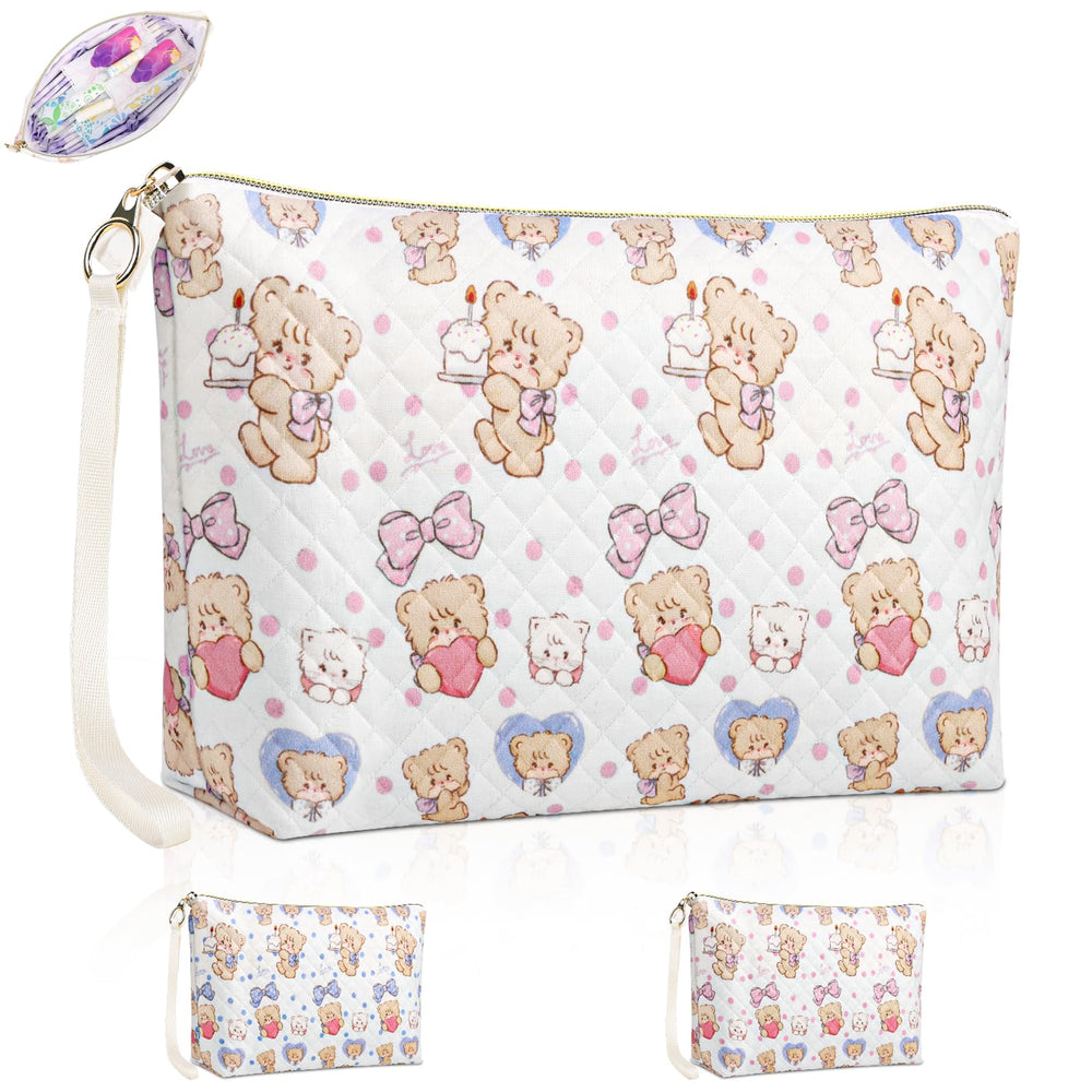 Playexen period bag with cute bears in pink for discreet everyday use
