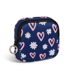 Playexen period bag hearts compact design keeps pads organized on the go.