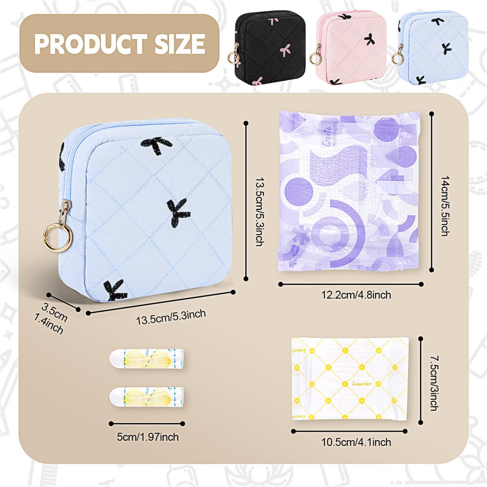 Playexen Period Bag large capacity stores pads and tampons for trip-ready days.