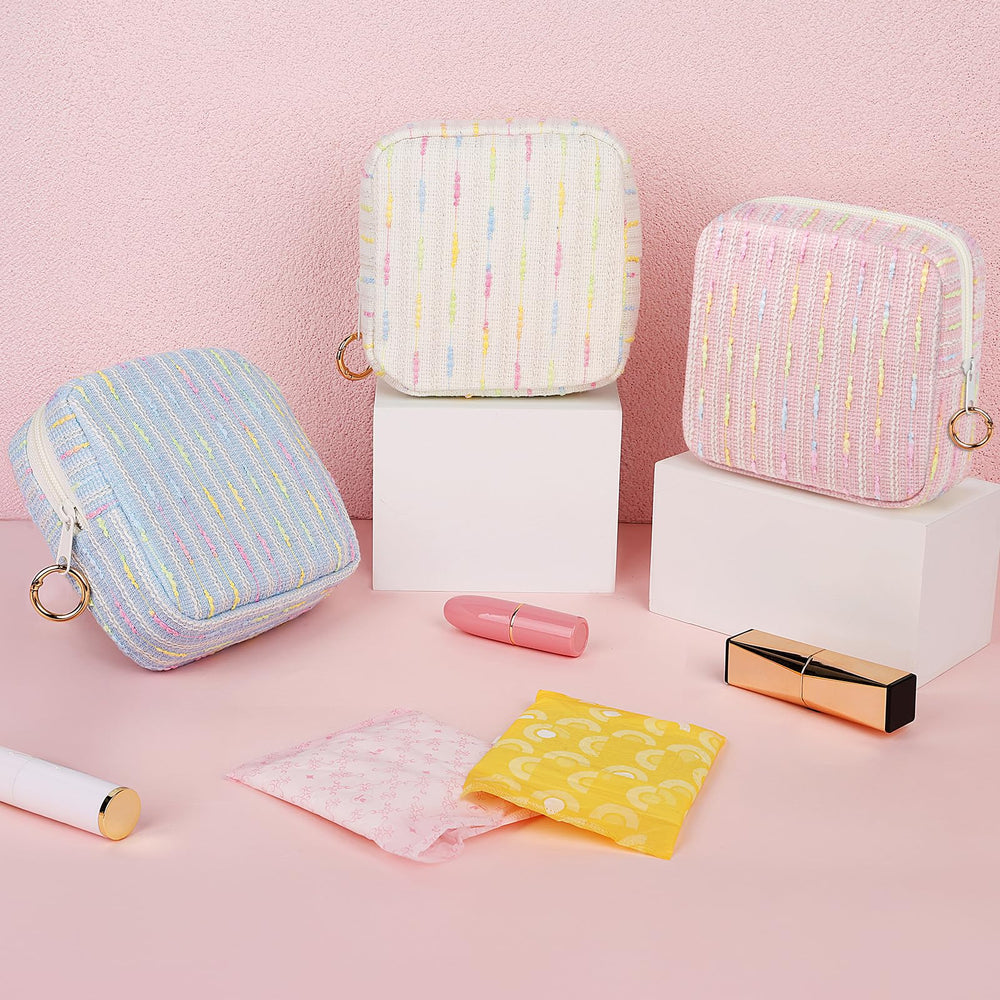 Playexen period bag pink lines compact design fits purses and backpacks