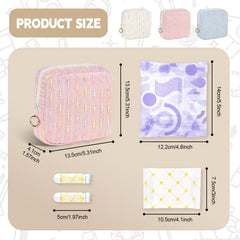 Playexen period bag pink lines open compartments for easy napkin and tampon access