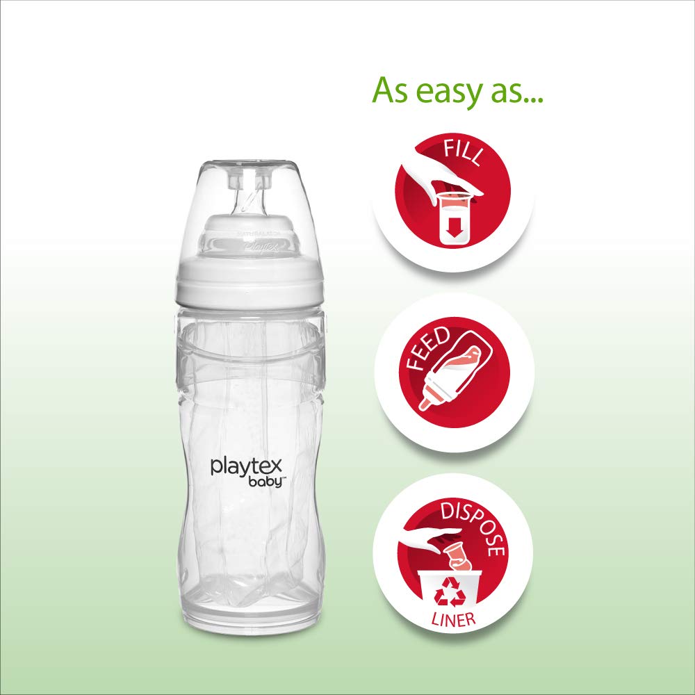 Playtex disposable recyclable liners simplify cleanup after each feed