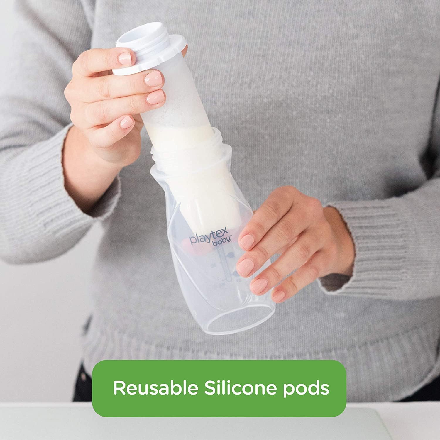 Playtex Baby Labels organize milk by date for efficient storage.