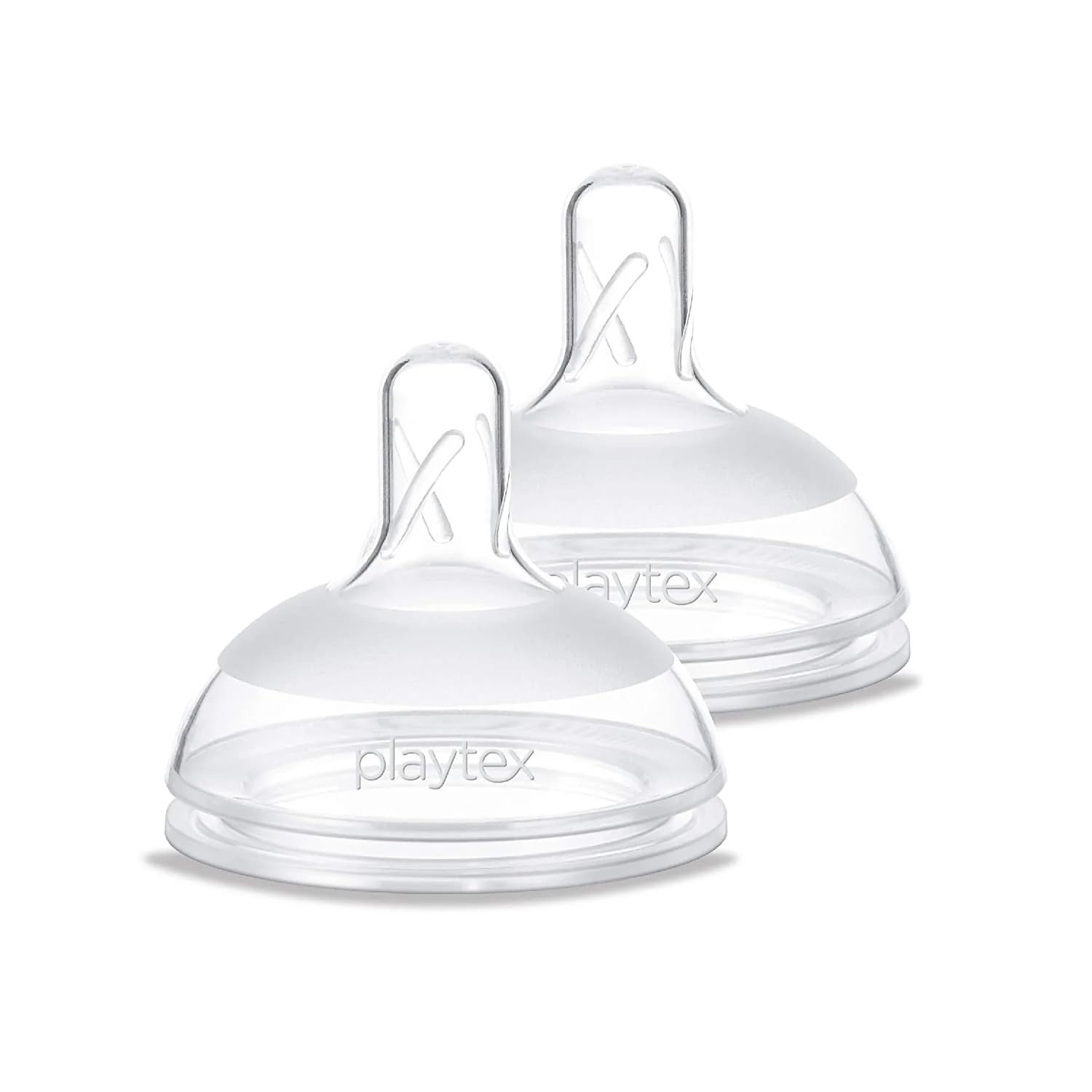 Playtex NaturaLatch silicone nipple close-up, showcasing soft silicone for gentle feeding.