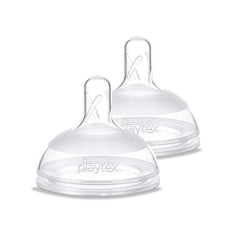Playtex NaturaLatch silicone nipple close-up, showcasing soft silicone for gentle feeding.