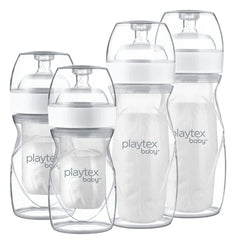 Playtex Baby Nurser bottle showing anti-colic liner reduces air and fussiness