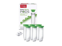 Playtex Baby Pod adapters connected to a breast pump for easy pumping.