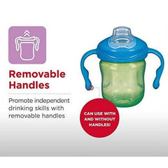 Playtex Baby Sipsters leak-proof design reduces spills during at-home or on-the-go use.