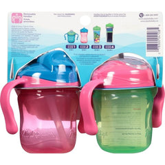 Playtex Baby Sipsters soft spout promotes comfortable sipping for early drinkers.