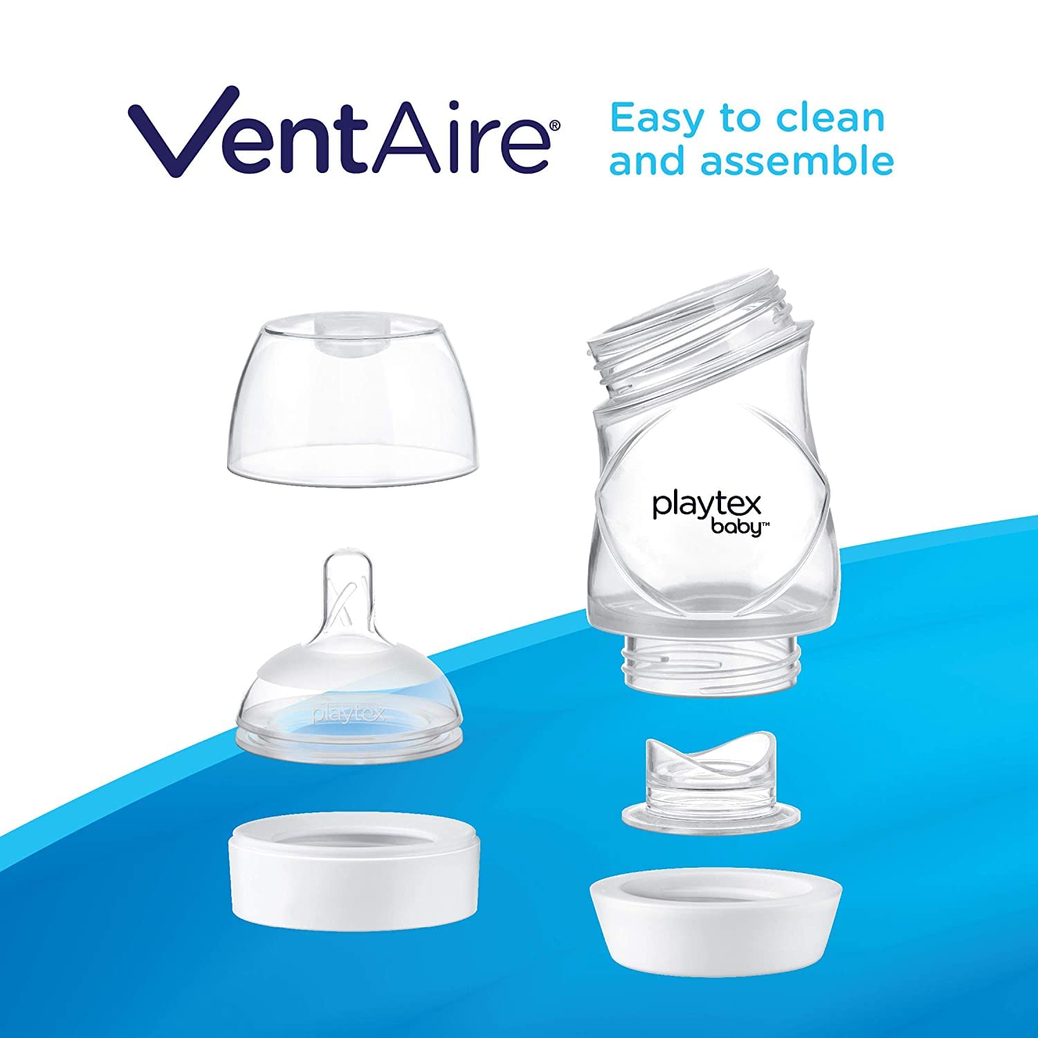 Fewer parts simplify cleaning and reassembly after feeds.