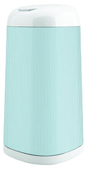 Close-up of Playtex Diaper Genie Expressions blue knit sleeve fabric shows designer texture.