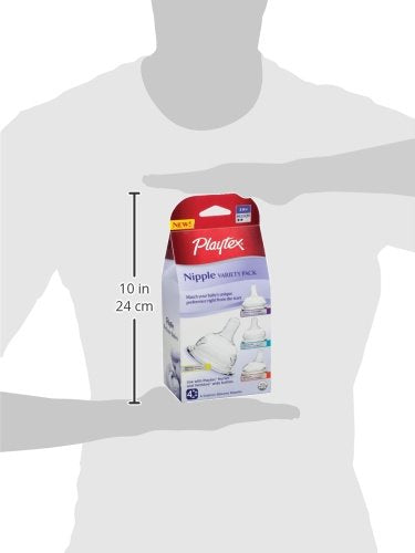 Playtex Nipple Variety Kit with raised textured area to promote proper latch and switch.