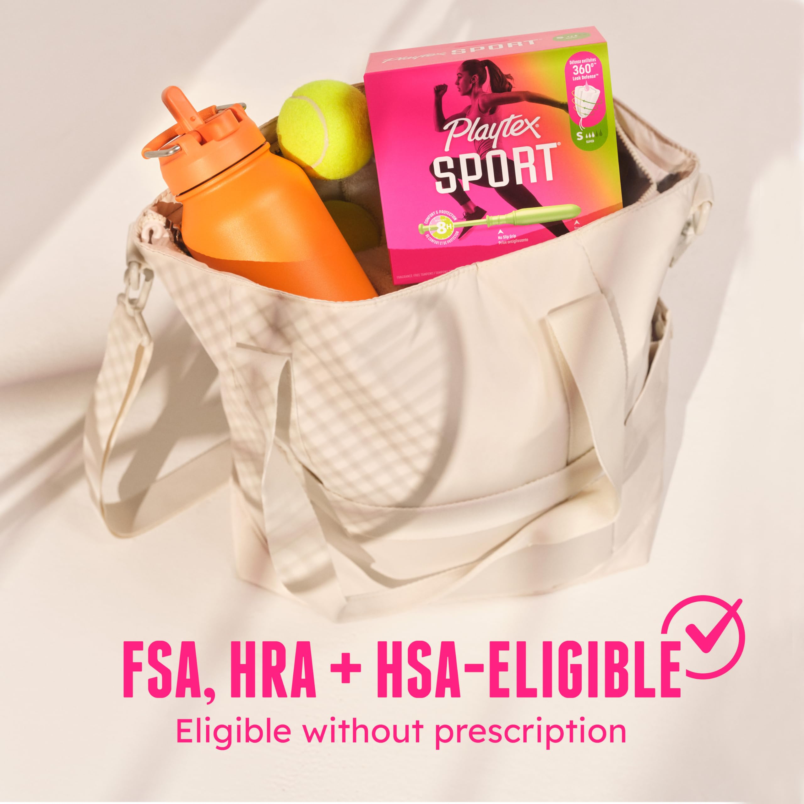Playtex Sport 18-count box for regular protection in your gym bag