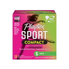 Playtex Sport Compact tampons in compact size for discreet protection during activity
