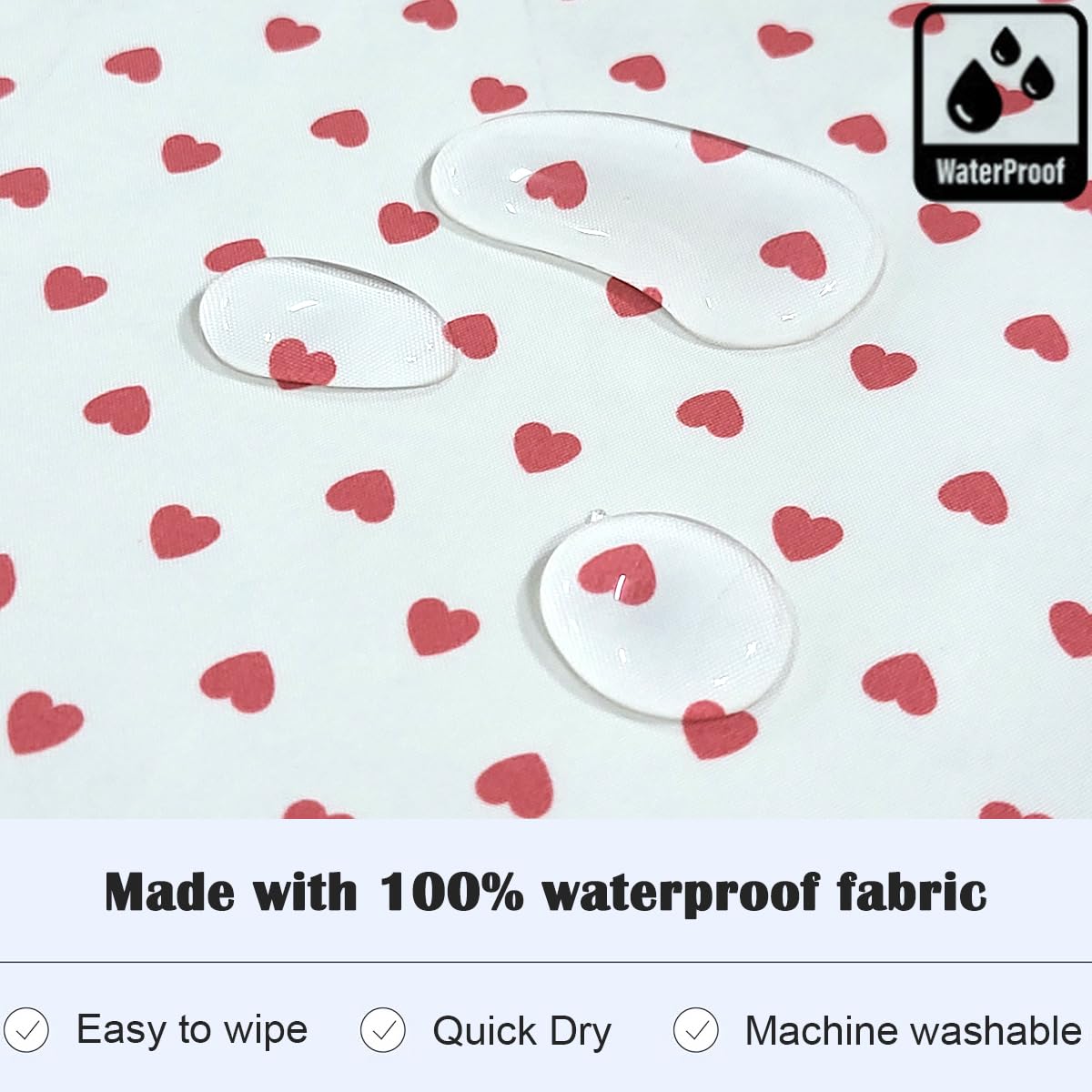 Waterproof PU-coated fabric on Plie bib for mess resistance.