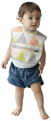 Plie bib highlights lightweight waterproof fabric protecting outfits