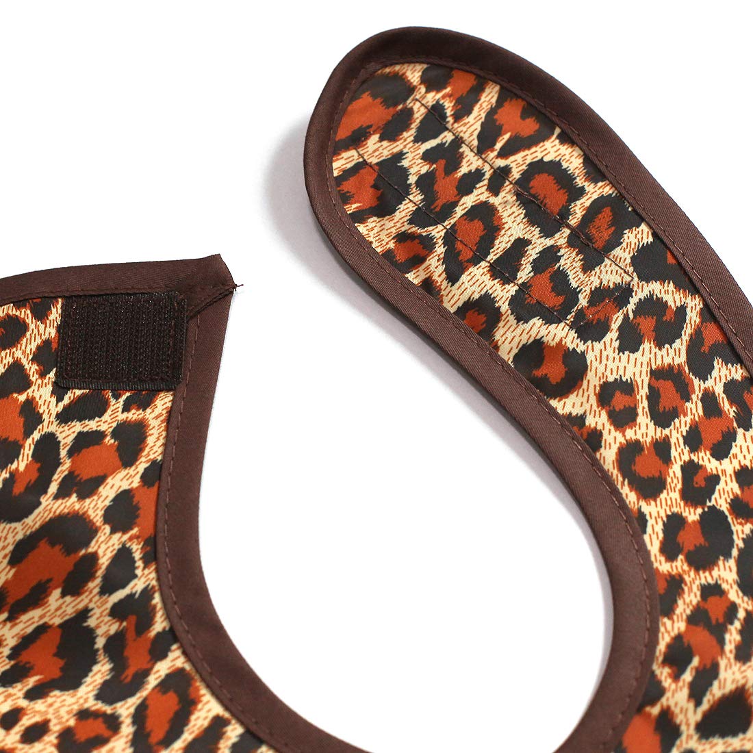 Plie full coverage bib brown leopard pattern product shot for style and practicality