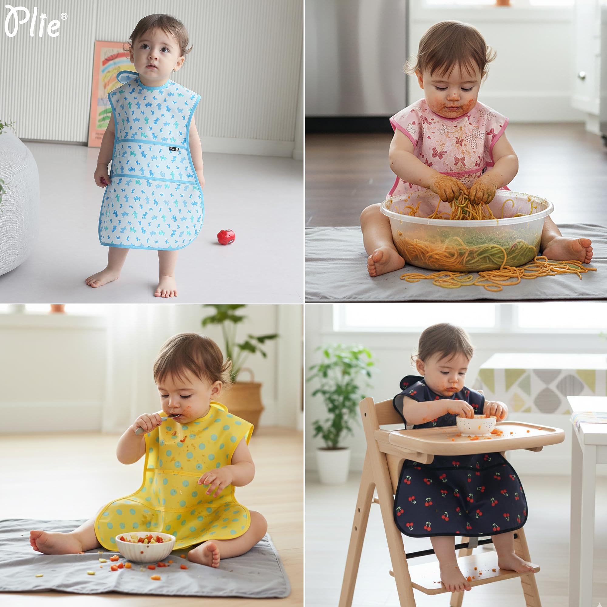 Plie full coverage bib folded for bag showing compact travel convenience