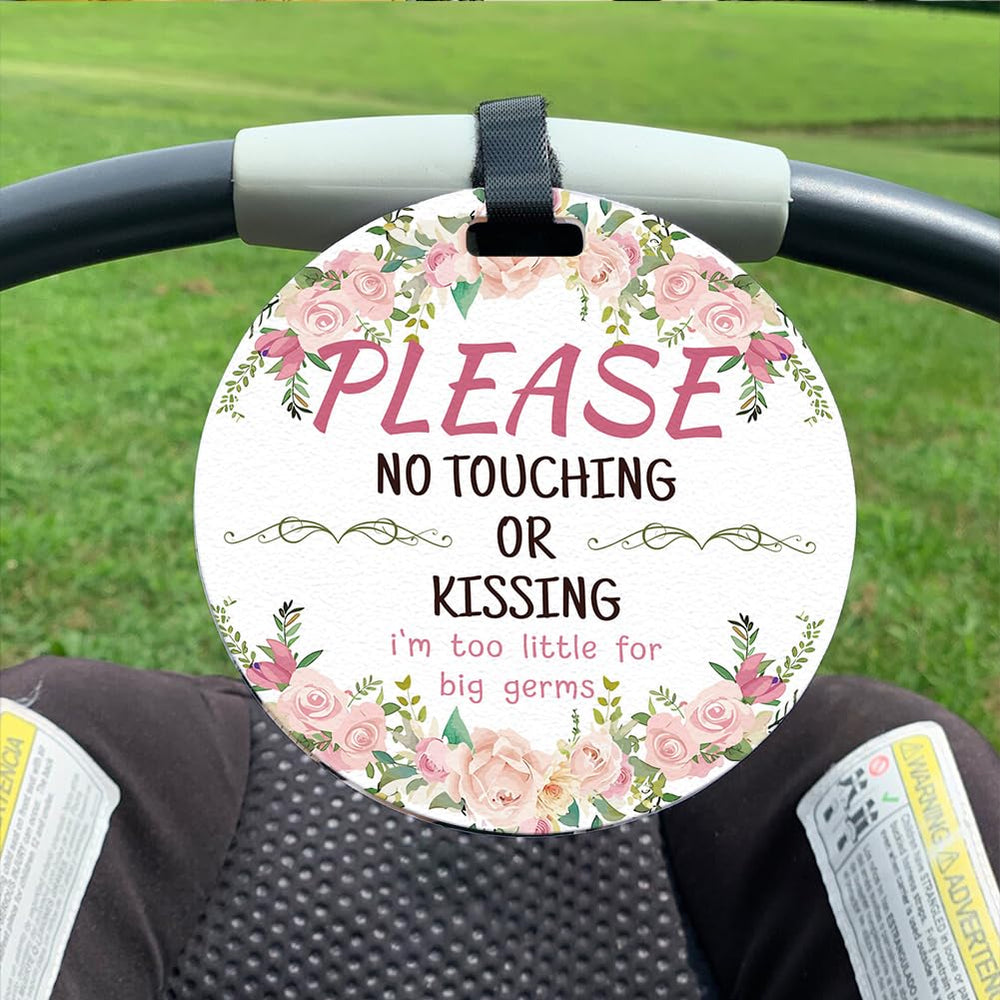 PLIGREAT no-touch sign on backpack or stroller canopy