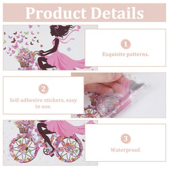 PLIGREAT colorful-flowers switch decal simple, colorful wall decor for switches