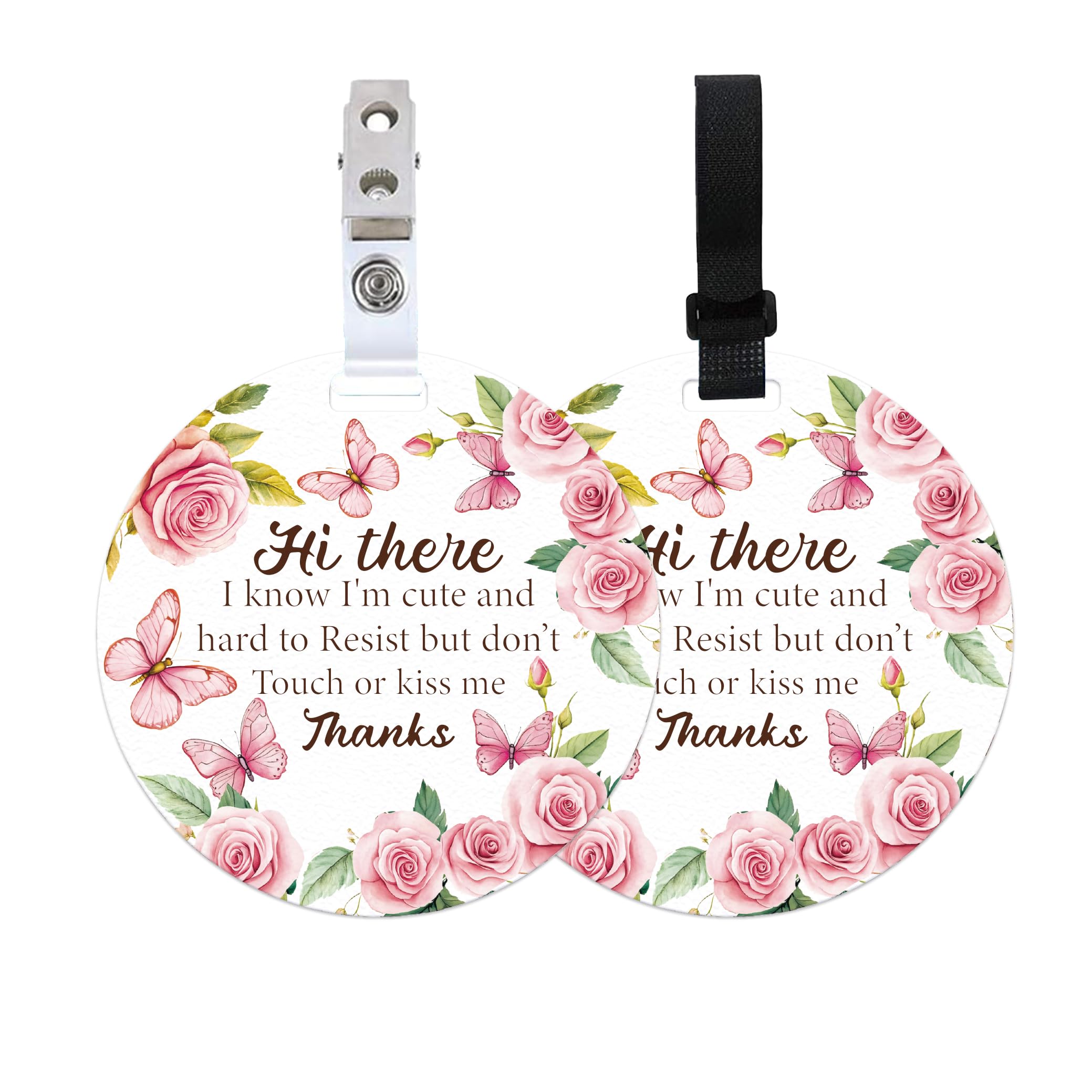 PLIGREAT dont touch sign hanging on stroller with floral butterflies for gentle baby protection