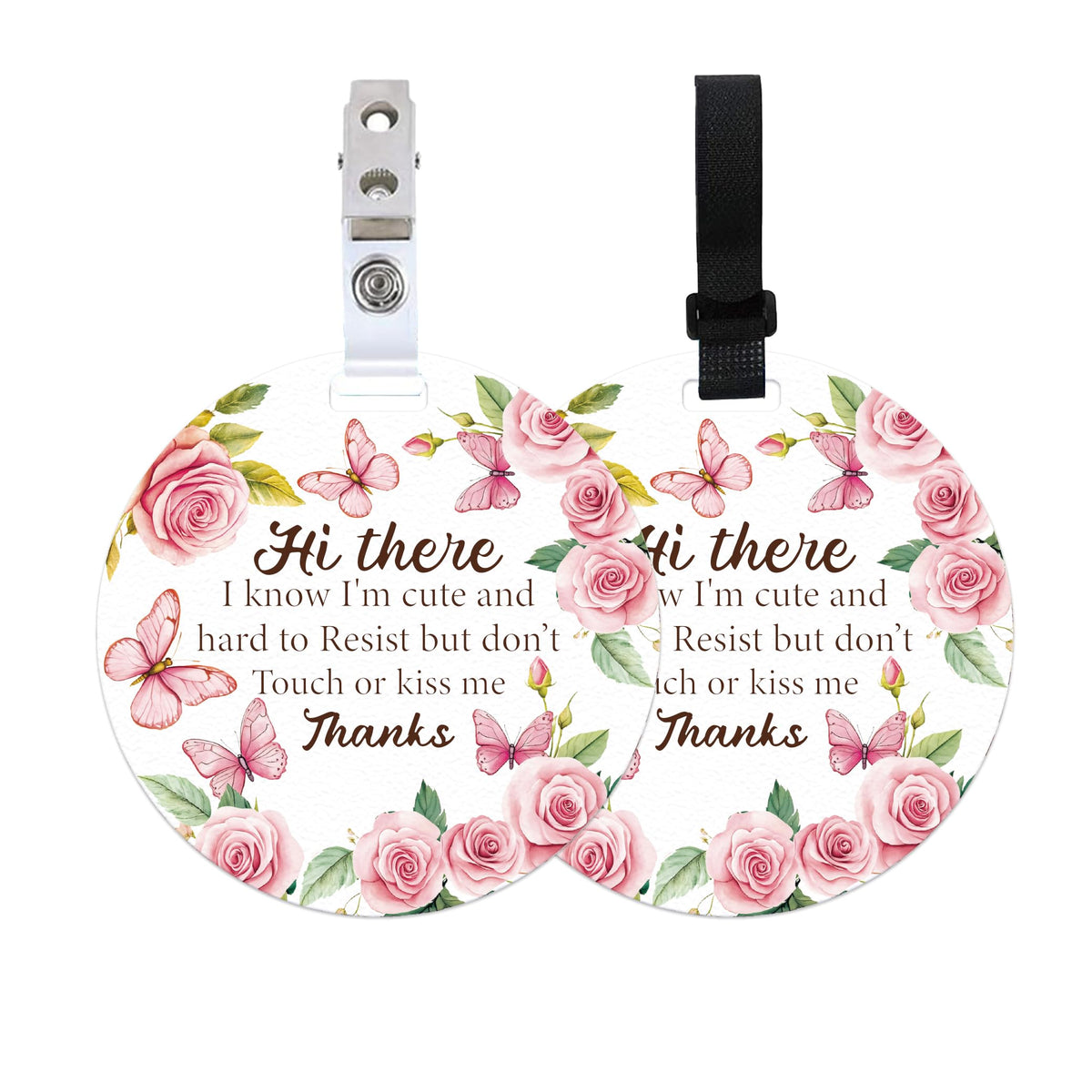 PLIGREAT dont touch sign hanging on stroller with floral butterflies for gentle baby protection