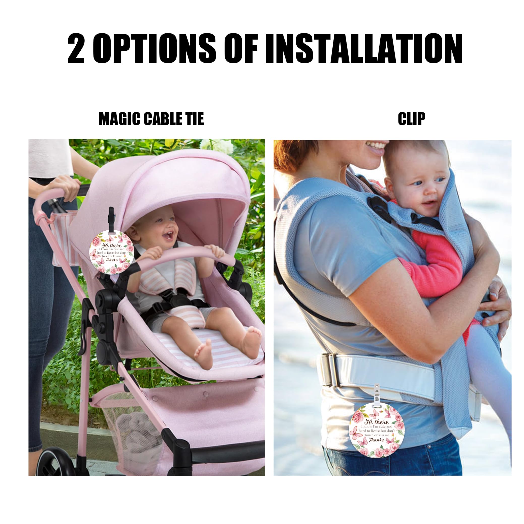 PLIGREAT sign measures 12.5 cm, compact for carriers and backpacks