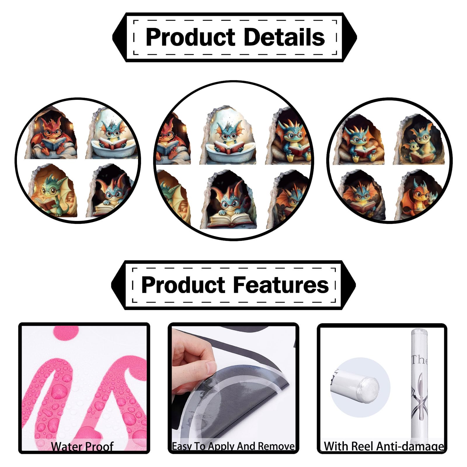 PLIGREAT removable peel-and-stick decals leave no residue