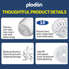 Plodon BPA-free materials ensure safe blending and storage